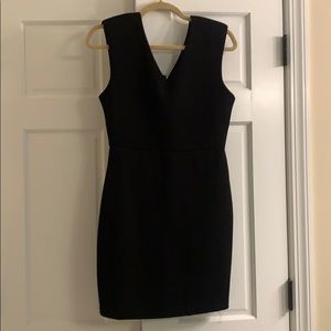 Black Waffled Midi Dress